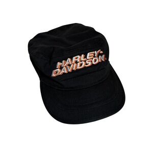 Harley Davidson Black Military Cap Adjustable Unisex Biker Hat Baseball Cap